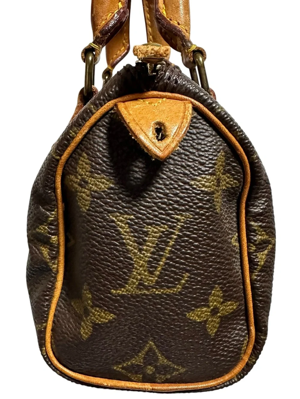 Louis Vuitton Monogram & Vachetta Leather Speedy Nano Mini Bag